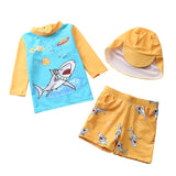 Kid Baby Boy Long Sleeve Split Shark Unicorn Anti-howling Swimsuit