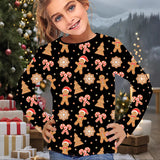 2-12T Kid Girl Cute Casual Fashion Christmas Print Long Sleeve T-shirt