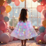 Kid Girl Halloween Party Led Lights Versatile Shawl Luminous Colored Cape Coat