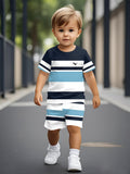 2026 New Sports Style Round Neck Short-sleeved Shorts Set Is Loose and Comfortable