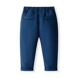 18M-6Y Kid Baby Boy Navy Blue Gentleman Suit 4 Pcs Set