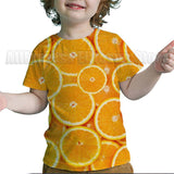 Kid Baby Boy Girl Fun Fruit 3D Digital Printing Casual Short Sleeve T-Shirt