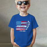Kid Girl Boy 250th Anniversary Independence Day Printed Comfortable Casual T-Shirt