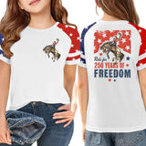 Kid Boy Girl USA Independence Day 250th Anniversary Loose Casual T-shirt Top