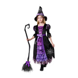 2-8T Kid Girl Halloween Styling Masquerade Witch Dress 3 Pcs