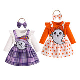 Halloween Children's Clothing New Baby Girl Long-sleeved Romper Embroidered