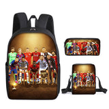 Schoolbag Pupils Personalized Shoulder Computer Bag 3 Pcs Sets