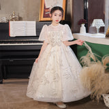 Kid Girl Birthday Princess Wedding Piano Performance Dresses
