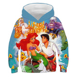 1-12T Kid Baby Girl Mermaid 3D Digital Printing Hoodie