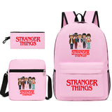 Kid Surrounding Strange Story Student Backpack Bags Three Piece Set