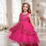 Kid Baby Girl Princess Embroidered Flower Dresses