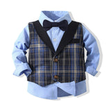 6M-5T Kid Baby Boys Gentleman Long Sleeve Autumn Spring 4 Pcs Set