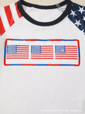 Baby Boy Girl Summer Independence Day Short T-Digital Printed 2 Pcs/set