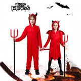 3-12Y Kid Girl Red Evil One-piece Devil Suits