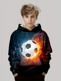 2-12T Kid Boys Long-sleeved Ball Print Leisure Sports Suit 2 Pcs Set