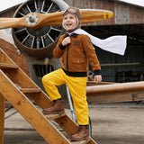 Men's Retro Pilot Costume Set Halloween Cosplay Costume
