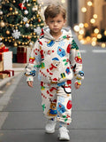 Autumn New Comfortable Casual Boys' Animal-patterned Hooded Sweatshirt and Long Pants