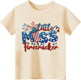 Kid Boy Girl US 4th of July Loose Casual Short Sleeve T-shirt Top