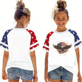 Kid Boy Girl 250th Years of America Independence Day Casual T-shirts Tops