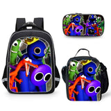 Kid3pcs Set Rainbow Friend Backpack Reflective Schoolbags