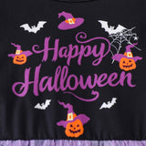 1-8Y Kid Girls Spring Autumn Halloween Stitching Dresses