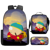 Kid South Park Backpack Student Cartoon Bags 3 Packs