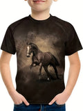 Kid Boy 3D Digital Printed Boys Short Sleeve Summer T-shirt