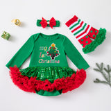 0-18M Christmas Baby Girl Long Sleeve Sequin Dresses