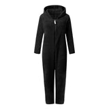 One-piece Children's Cute Solid Color Warm Double-sided Velvet Pajamas Cartoon Plush Loungewear