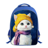 Kid Boy Student Cartoon Cat Cute Cartoon Backpack Schoolbag