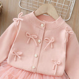 1-6T Kid Baby Girls Autumn Winter Princess Fluffy Suits 2 Pcs Set