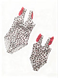 Family Matching Leopard Print One-piece Swimsuit