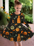 Christmas Crew Neck Dress Girls Korean Version Fashion Foreign Style Long Sleeve Snowflake