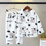 Kid Baby Boy Flannel Autumn Winter Loungewear Pajamas