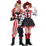 4-10T Kid Boy Girl Clow Circus Party Cosplay Costume