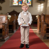 6M-8T Kid Baby Boy Treasure Long Sleeve Gentleman Suit 3 Pcs Set