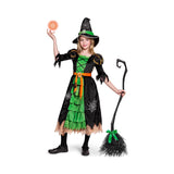 2-8T Kid Girl Halloween Styling Masquerade Witch Dress 3 Pcs