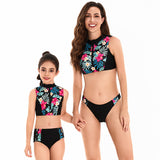 Family Matching Parent-child Bikini Print Split Swimsuit