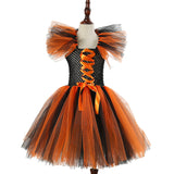 Halloween Kid Girl Costume Witch Festival Performance Dress