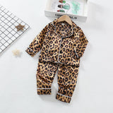 6M-4T Baby Girl Boy Long-sleeved Imitation Silk Pajamas