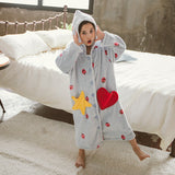 Kid Girls Nightgown Flannel Nightgown Thickened Coral Fleece Pajamas