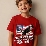 Kid Boy Girl US Free Eagle Printed Independence Day T-Shirts