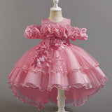 3-12T Kid Girl Princess Flower Wedding Fluffy Dress