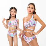 Parent-child swimsuit split bikini kids bikini mother-daughter swimsuit girl