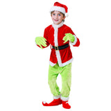 3-10T Kid Boy Grinch Christmas Cosplay Costumes