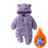 0-18M Baby Infant Fleece Autumn Winter Romper Outerwear