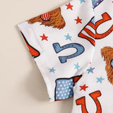 Kid Baby Boy Independence Day Summer Casual Short Sleeve 2 Pcs/ Set