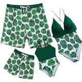 Family Matching Parent-child Bikini Sexy Solid Splicing Mother Daughter Swimsuit