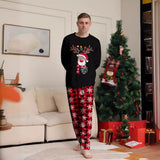 Family Matching Deer Snowflake Plaid Christmas Parent-child Pajamas
