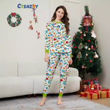 Family Matching Christmas Deer Snowman Snowflake Parent-child Printed Loungewear Pajamas